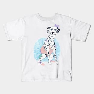 Dalmatian ballerina Kids T-Shirt